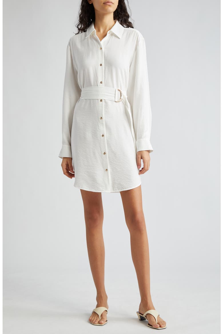 Berkley Long Sleeve Shirtdress, Main, color, IVORY