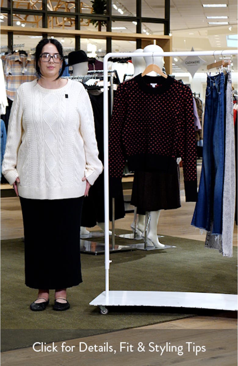 Coco Heart Jacquard Mock Neck Sweater, sales video thumbnail