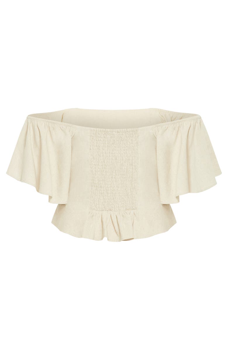 City Chic Samara Crop Top, Alternate, color, Stone