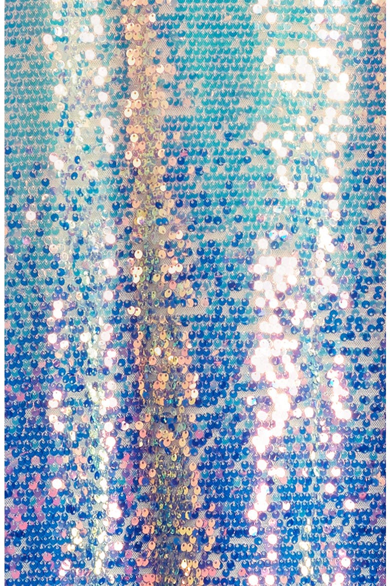 Kids' Ombré Sequin Maxi Party Dress, Alternate, color, IVORY AQUA