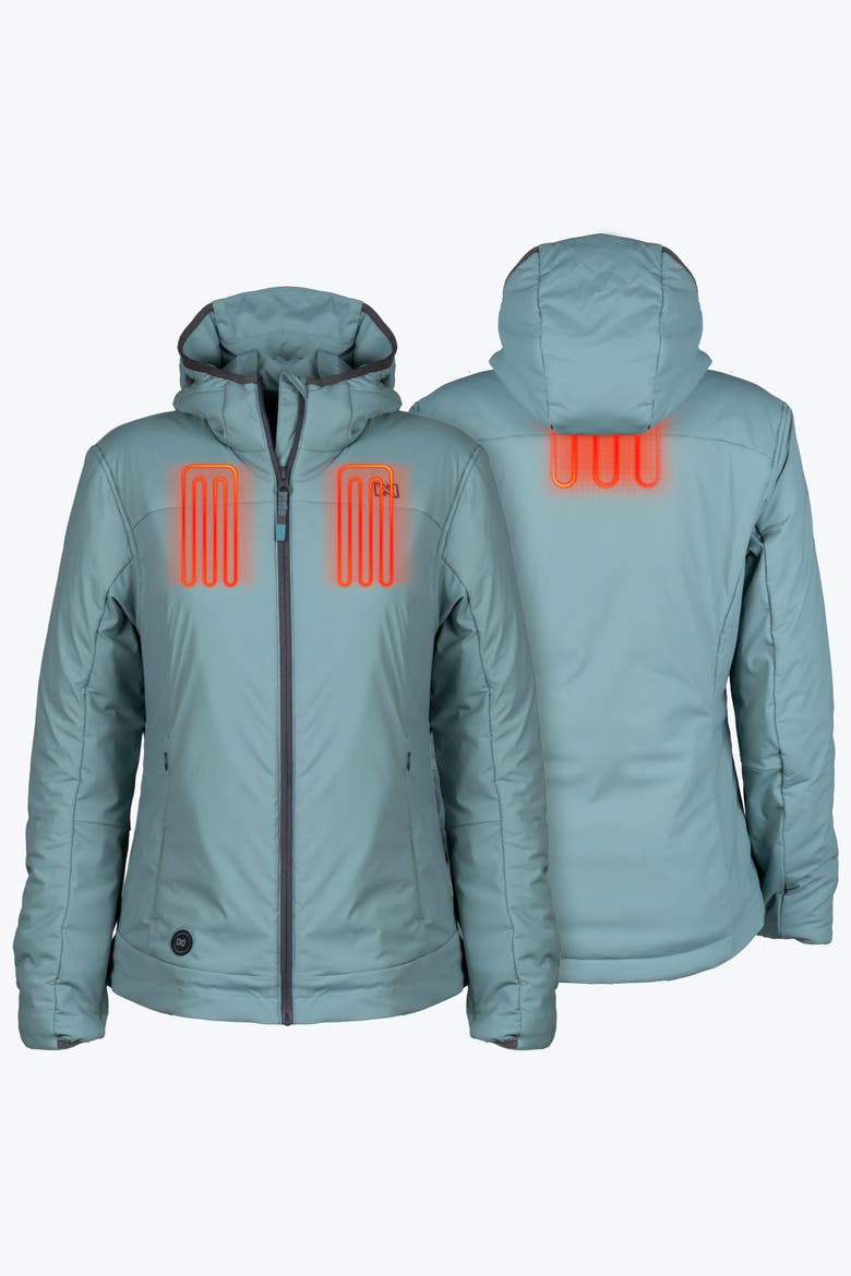 Women's Luma Heated Jacket, Alternate, color, Teal