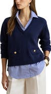 Lauren Ralph Lauren Layered Mixed Media Sweater