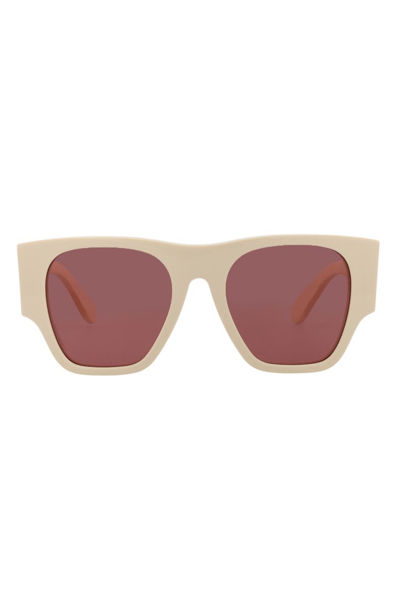 Chloé 53mm Square Sunglasses, Main, color, Ivory Ivory Red