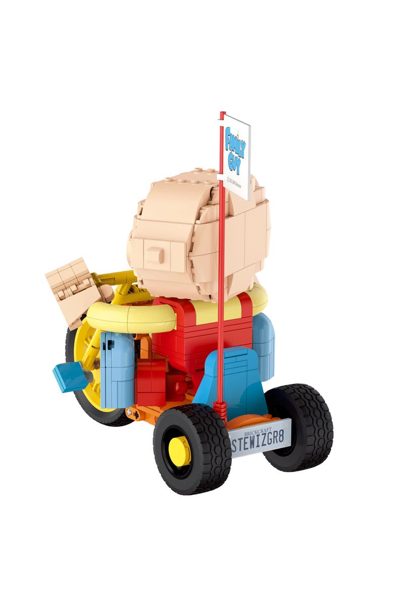 Brickcraft Family Guy Stewie On Trike Building Set, Alternate, color, NO COLOR