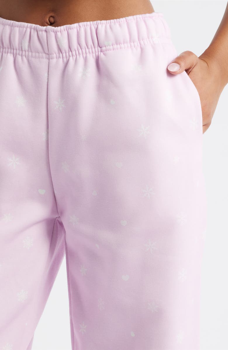 HAPPY CAMP3R Snow Angel Core Wide Leg Sweatpants, Alternate, color, Light Pink