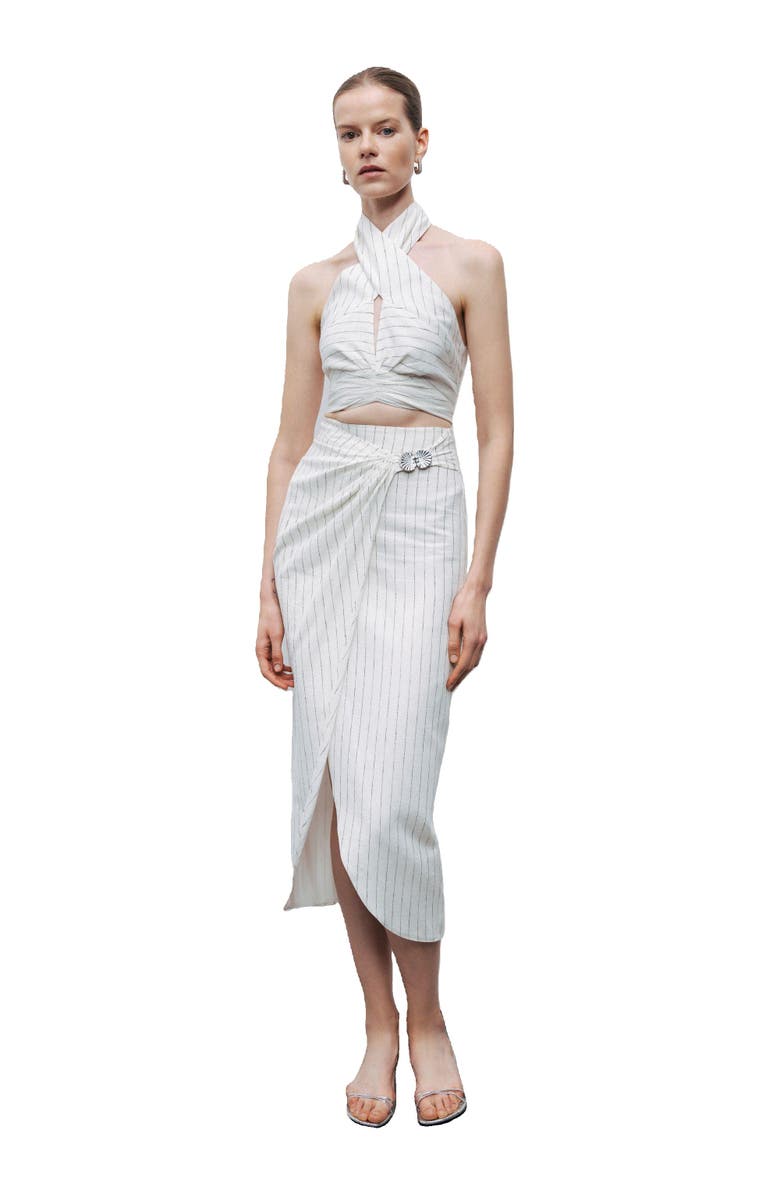 Nocturne Halter Neck Blouse with Tie Detail, Alternate, color, 