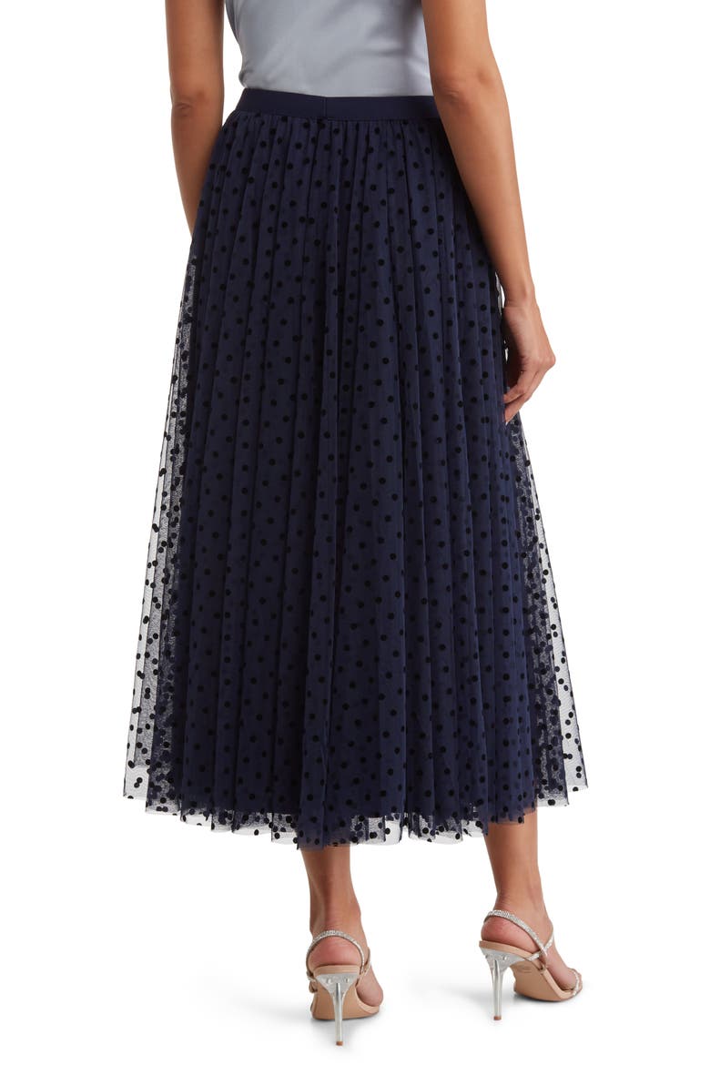 Swiss Dot A-Line Skirt, Alternate, color, NAVY