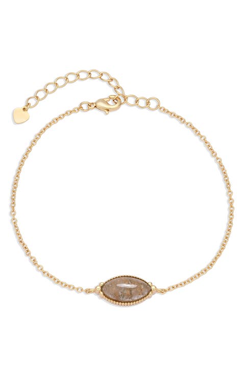 Fiona 14k Gold Plated Stone Bracelet