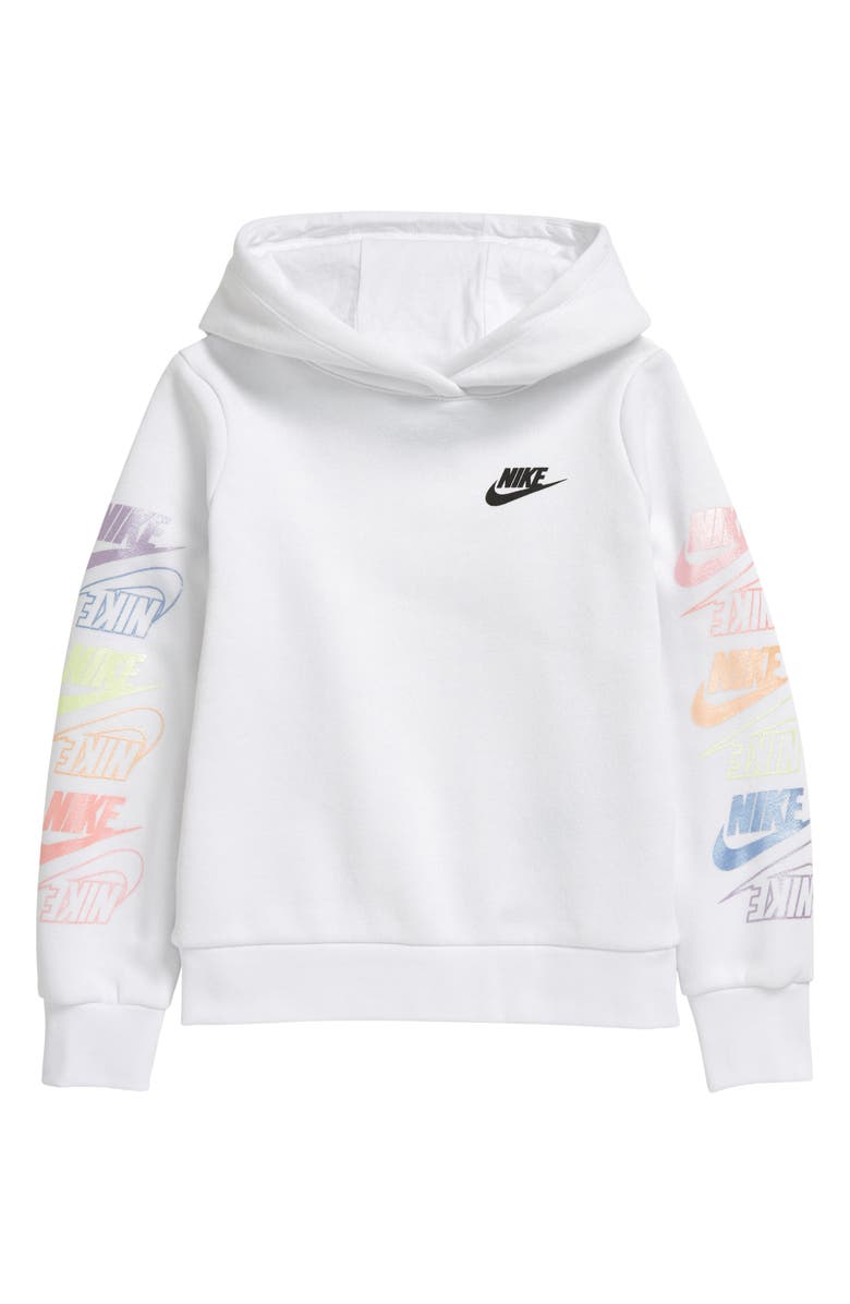 Nike Kids' Futura Stack Pullover Hoodie, Main, color,