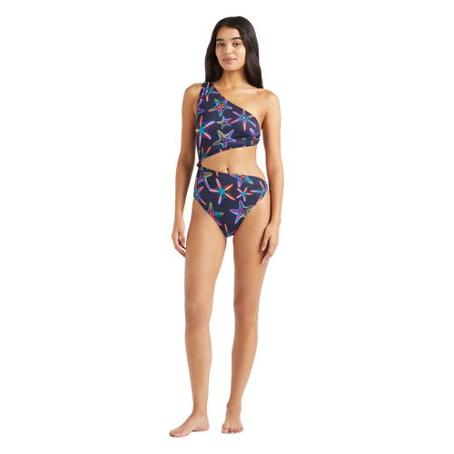 Vilebrequin Disco Stars Assymetric Bikini One-piece Swimsuit In Bleu Marine