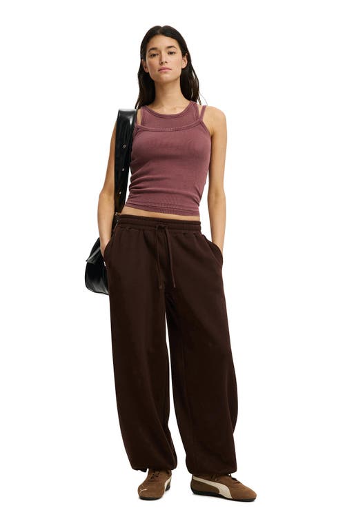 Cotton On Balloon Sweatpant In Brown