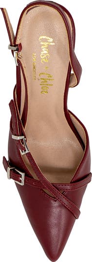 Mesh Pointed Toe Slingback Pump