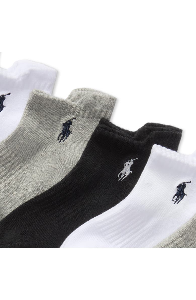 Polo Ralph Lauren Assorted 6-Pack Cushioned Tab Ankle Socks, Alternate, color, Ghast