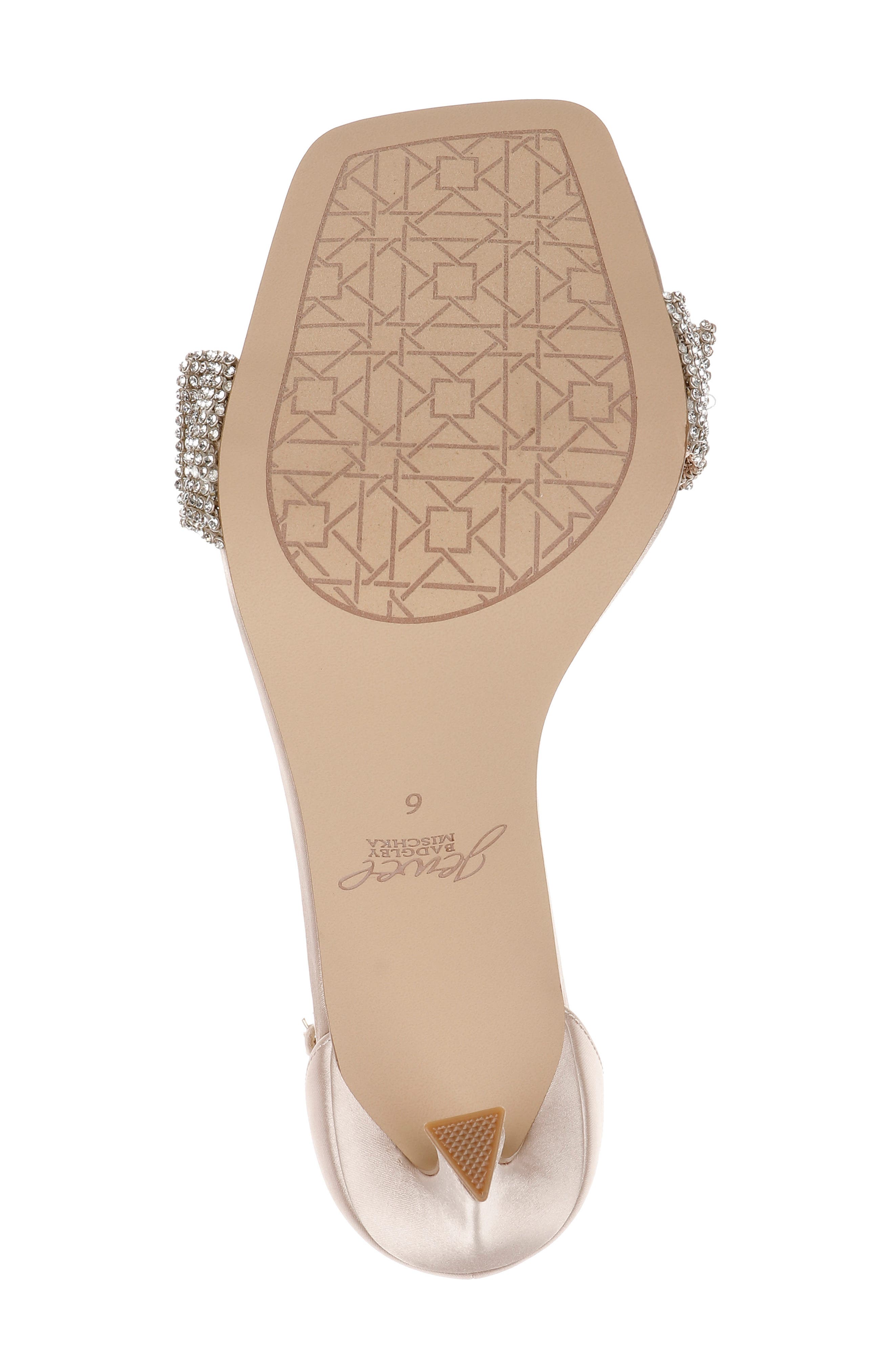 Jewel Badgley Mischka Ridley Ankle Strap Sandal, Alternate, color, Champagne