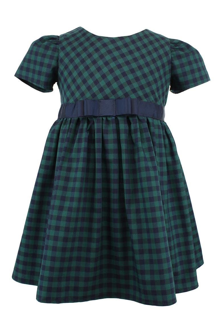 Check Fit & Flare Dress, Main, color, GREEN