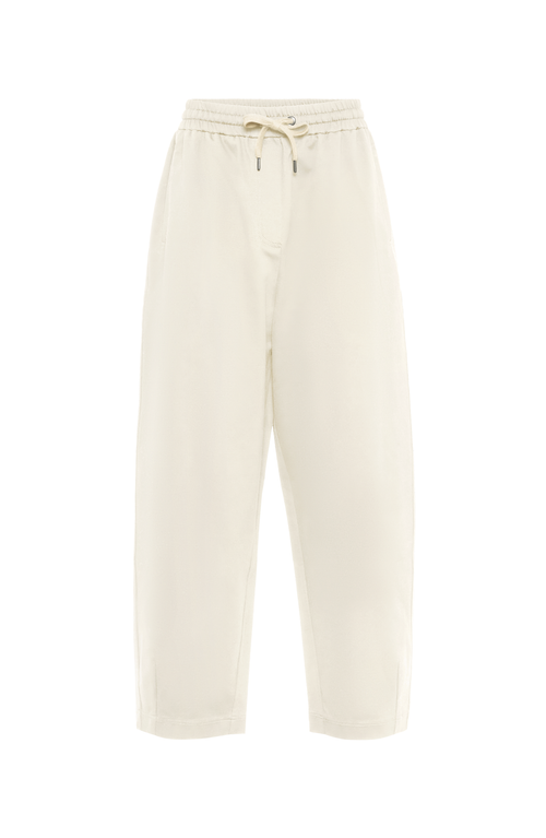 Brunello Cucinelli Cropped-hose Mit Perlen In Buff