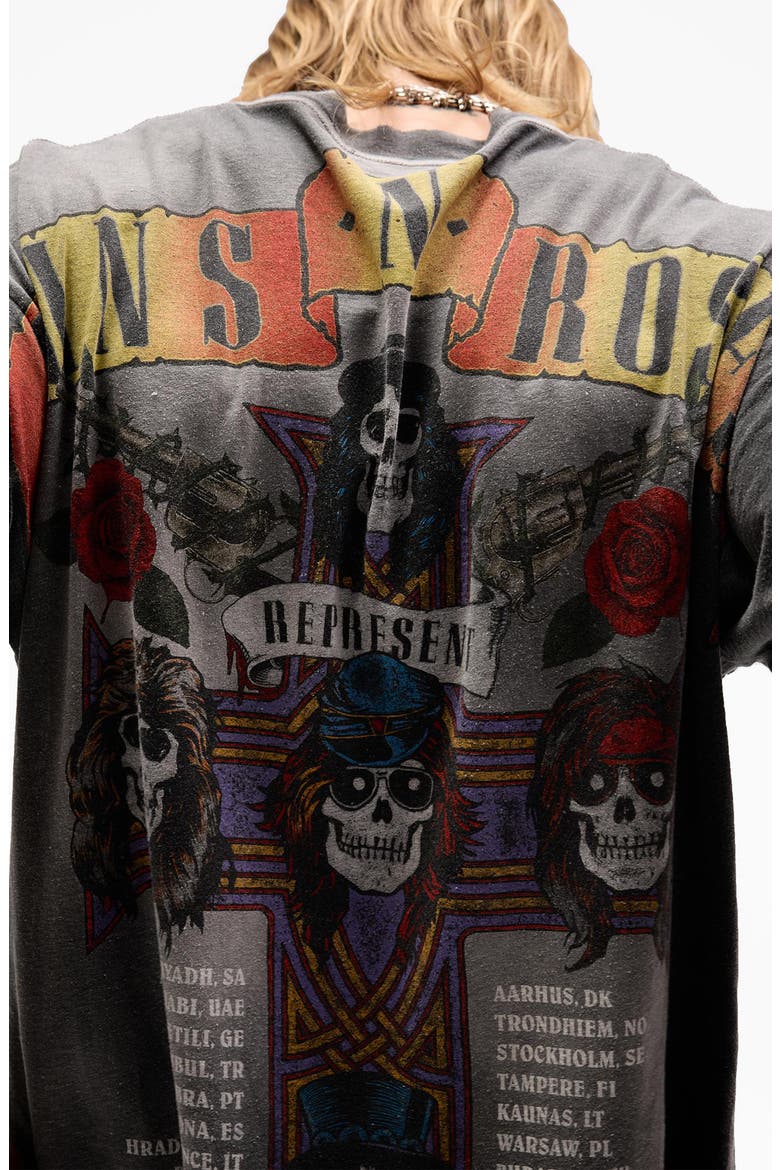 G 'n' R Tour T-Shirt, Alternate, color, STAINED BLACK