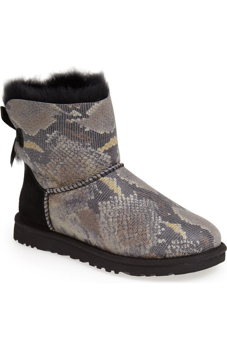 UGG<sup>®</sup> Australia 'Mini Bailey Bow' Snake Print Boot, Main, color,