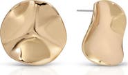 Ettika Molten Disc Stud Earrings