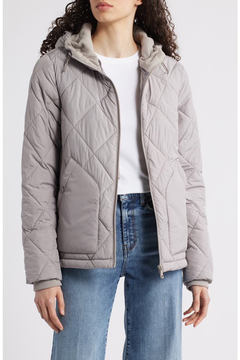 Quilted Packable Puffer Jacket, Alternate, color, ASH