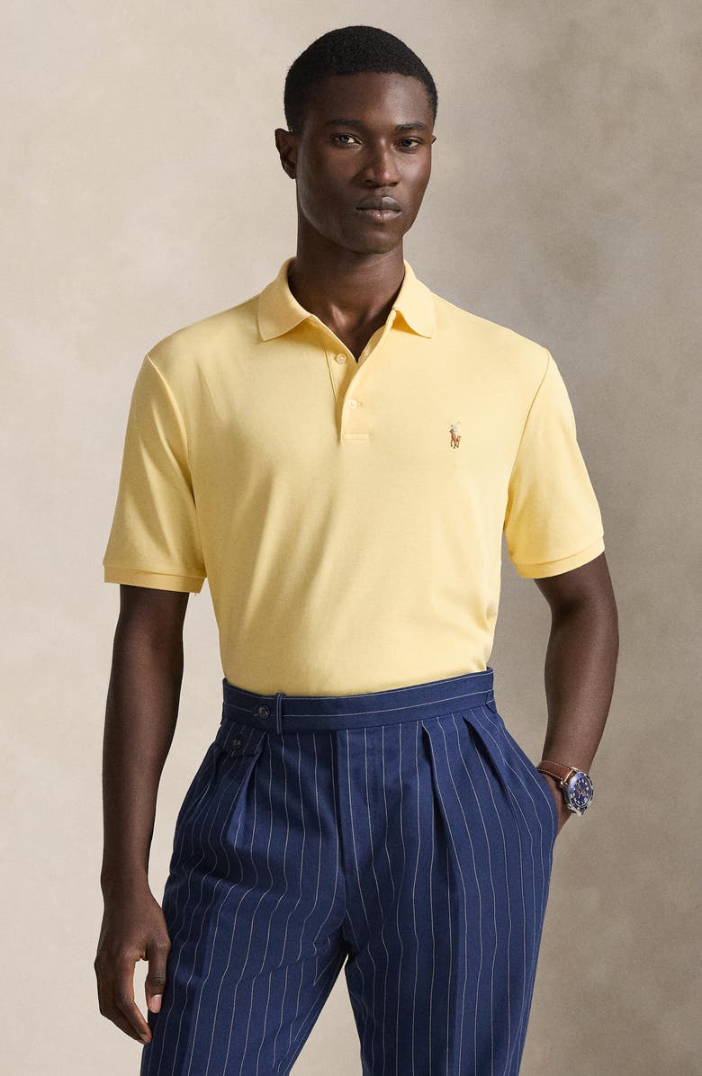 Polo Ralph Lauren Classic Fit Solid Cotton Polo, Alternate, color, Wicket Yellow