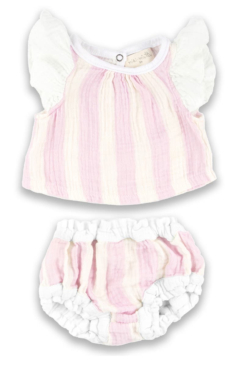 Miki Miette Yasi Cotton Gauze Top & Bloomers Set, Main, color, 
