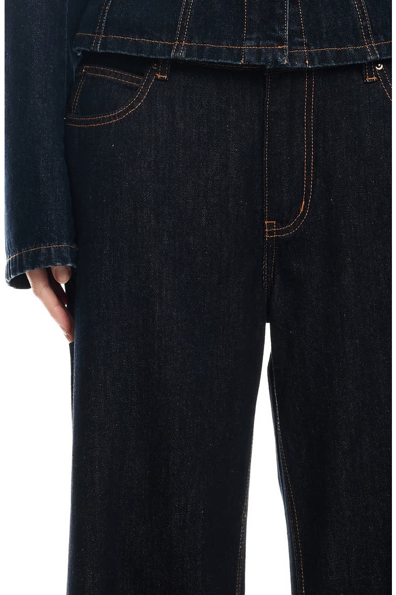 Top Model Cuffed Straight Leg Jeans, Alternate, color, DARK DENIM