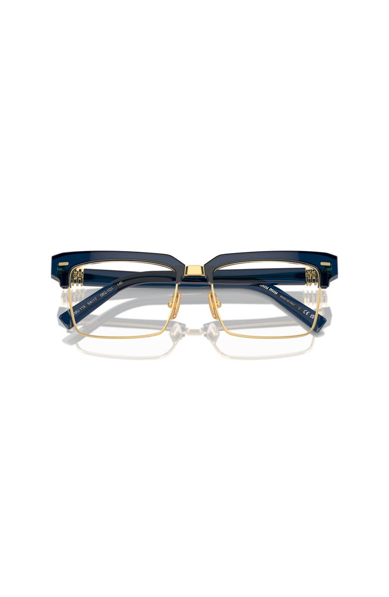 Miu Miu 54mm Rectangle optical glasses, Alternate, color, Blue