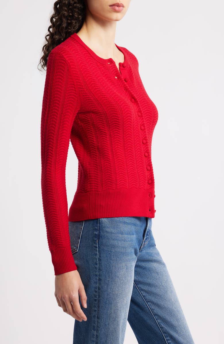 rag & bone Francesca Wool Blend Cardigan, Alternate, color, Red