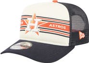 New Era Men's New Era Cream/Navy Houston Astros Banner A-Frame 9FIFTY Trucker Snapback Hat