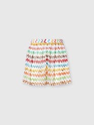 Missoni Shorts In Viscose Lamé With Micro Zig Zag Motif