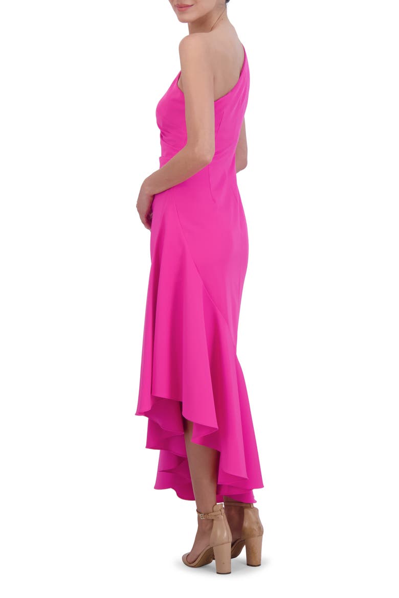 One-Shoulder Midi Cocktail Dress, Alternate, color, PINK