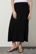 Ming Wang Pleated Pull-On Skirt
