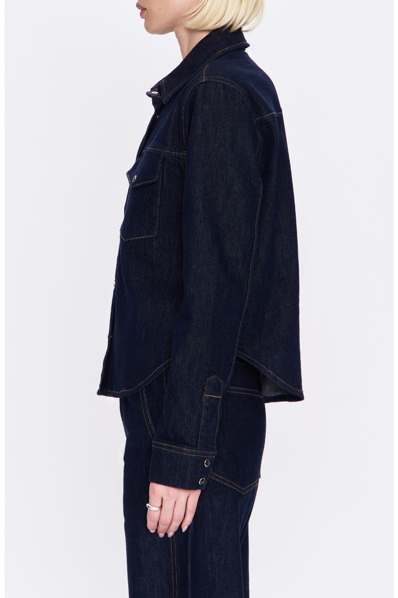 Thea Denim Shirt Jacket, Alternate, color, NIGHTFALL