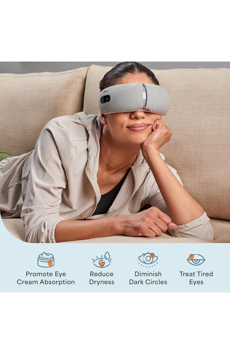 Lifepro Oculax Heated Eye Massager with Heat & Vibration, Alternate, color, Grey