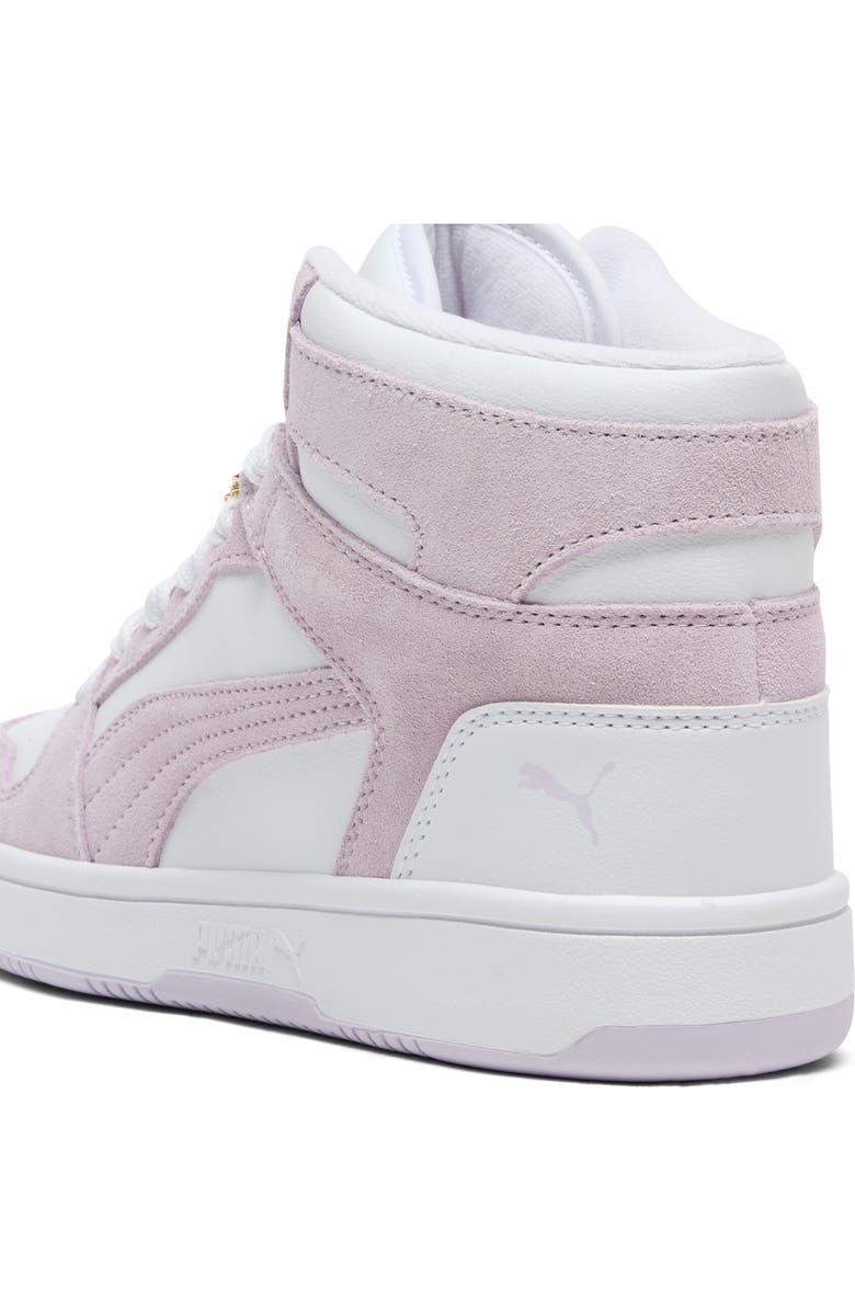 PUMA Rebound Layup High Top Sneaker, Alternate, color, Puma White-Lilac Frost