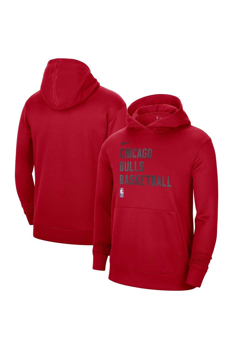 Unisex Nike Red Chicago Bulls 2023/24 Performance Spotlight On-Court Practice Pullover Hoodie, Main, color, Red