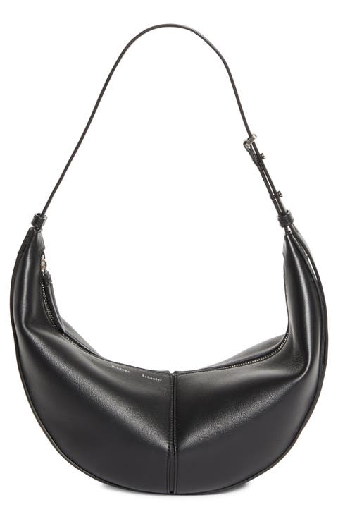 Slide Leather Hobo Bag