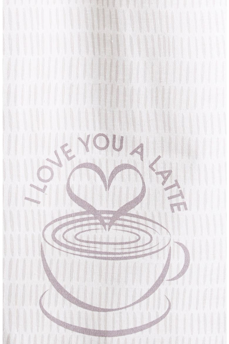 'Love You a Latte' Dish Towel, Alternate, color, WHITE