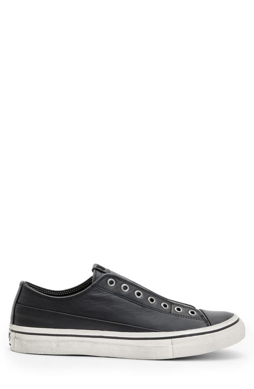 John Varvatos Laceless Low Top Sneaker In Black