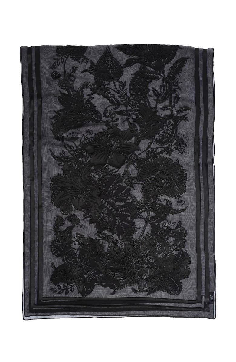 Echo Sunkissed Silhouette Occasion Wrap, Main, color, Black