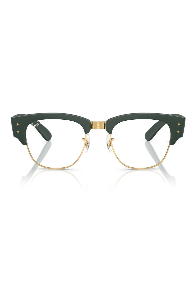 52mm Square Optical Glasses, Main, color, GOLD GREEN
