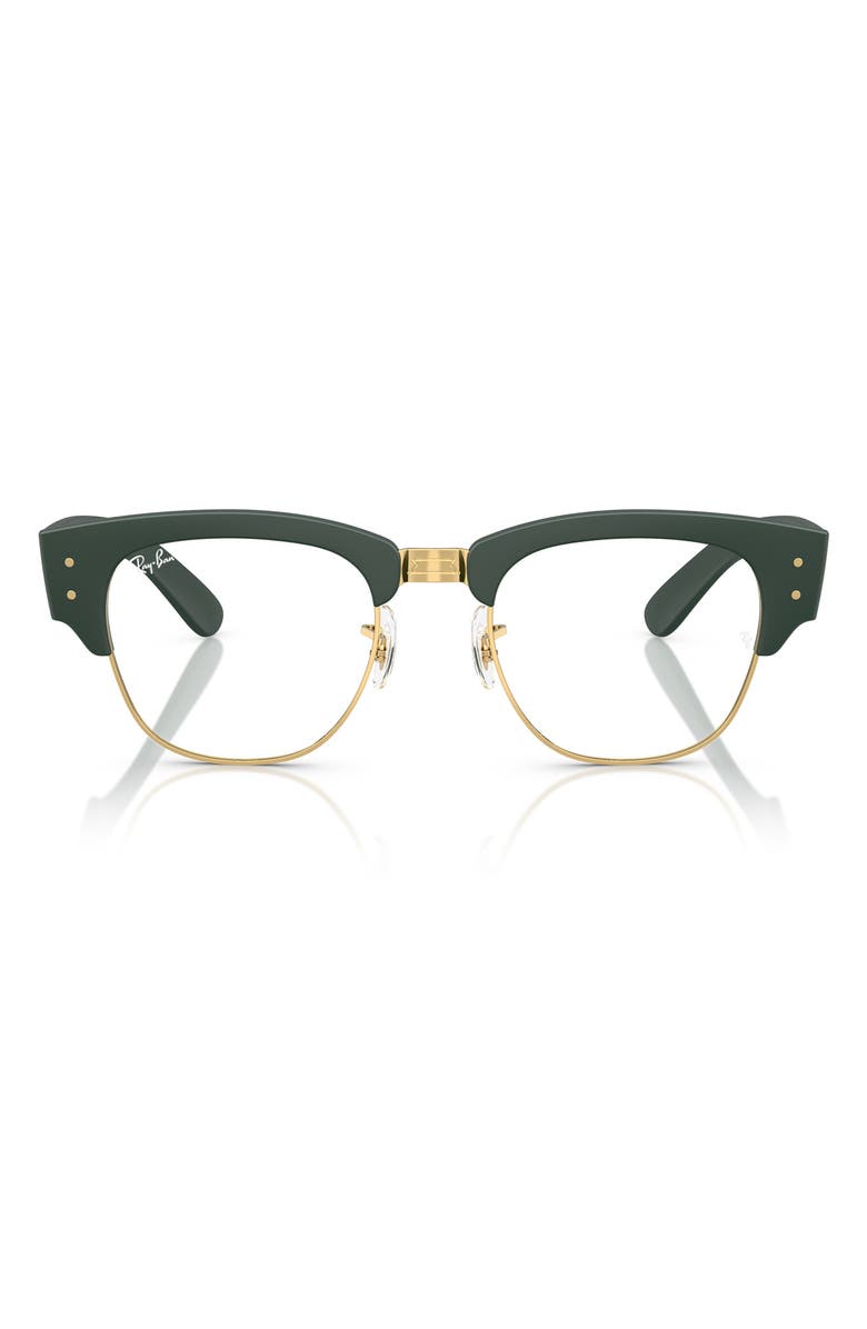 Ray-Ban 52mm Square Optical Glasses, Main, color, Gold Green
