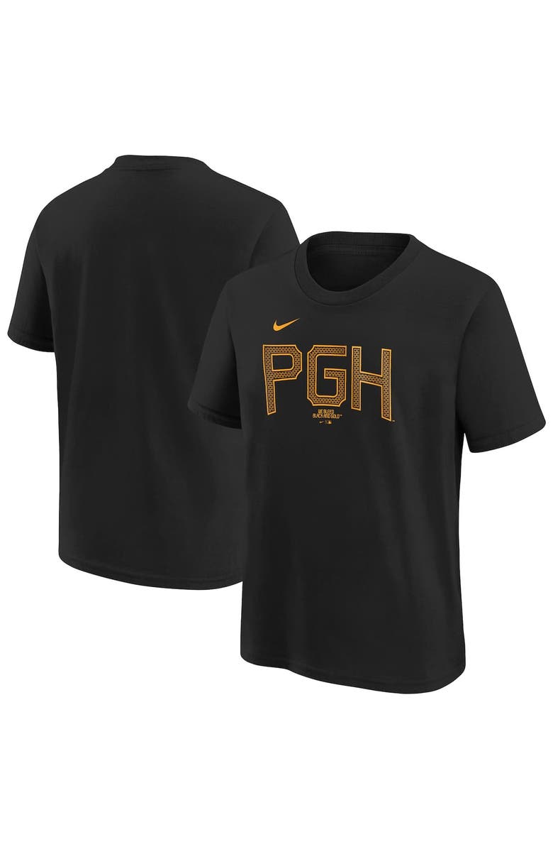 Nike Youth Nike Black Pittsburgh Pirates City Connect Wordmark T-Shirt, Alternate, color, Black