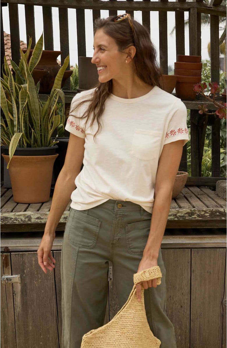 Toad & Co Women's Primo Short Sleeve Crew Embroidered, Alternate, color, 