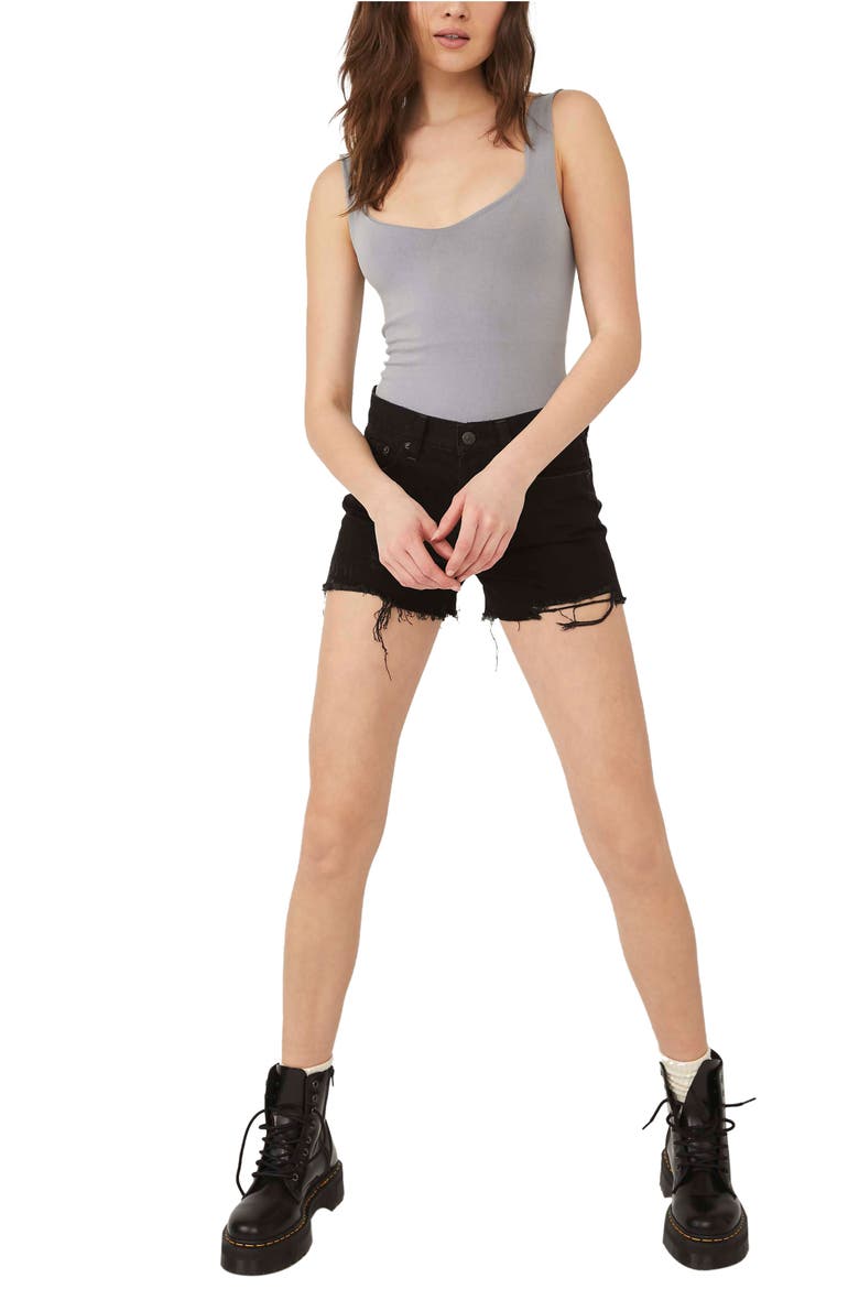 Clean Lines Bodysuit, Alternate, color, HEATHER GREY