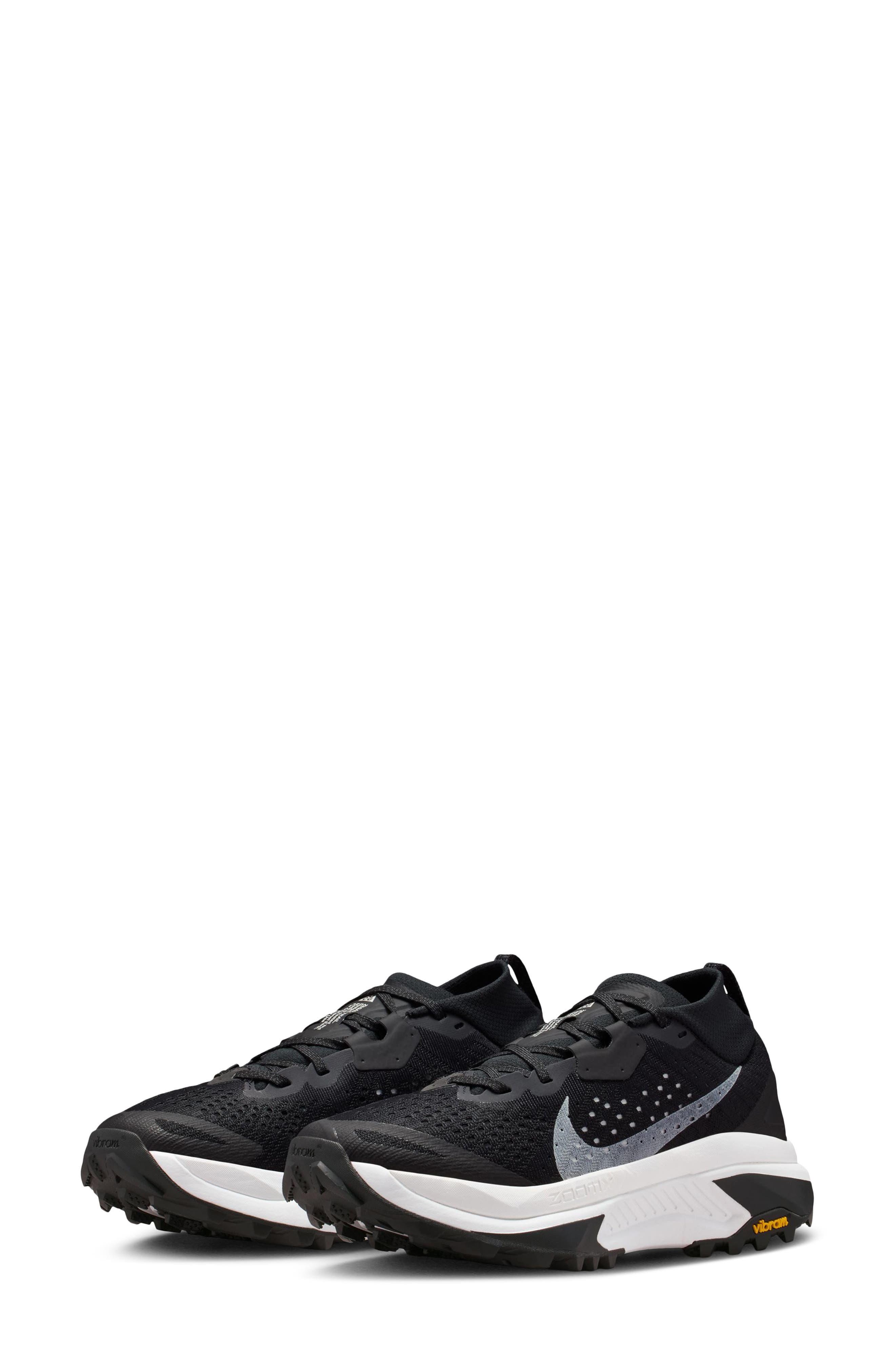 ACG Zegama Trail Running Shoe, Main, color, BLACK/ WHITE-ORANGE