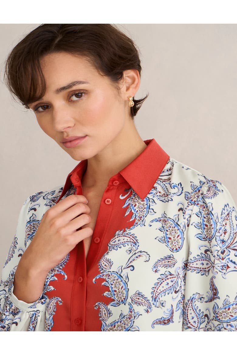 Mariella Print Shirt, Alternate, color, Cream Multi
