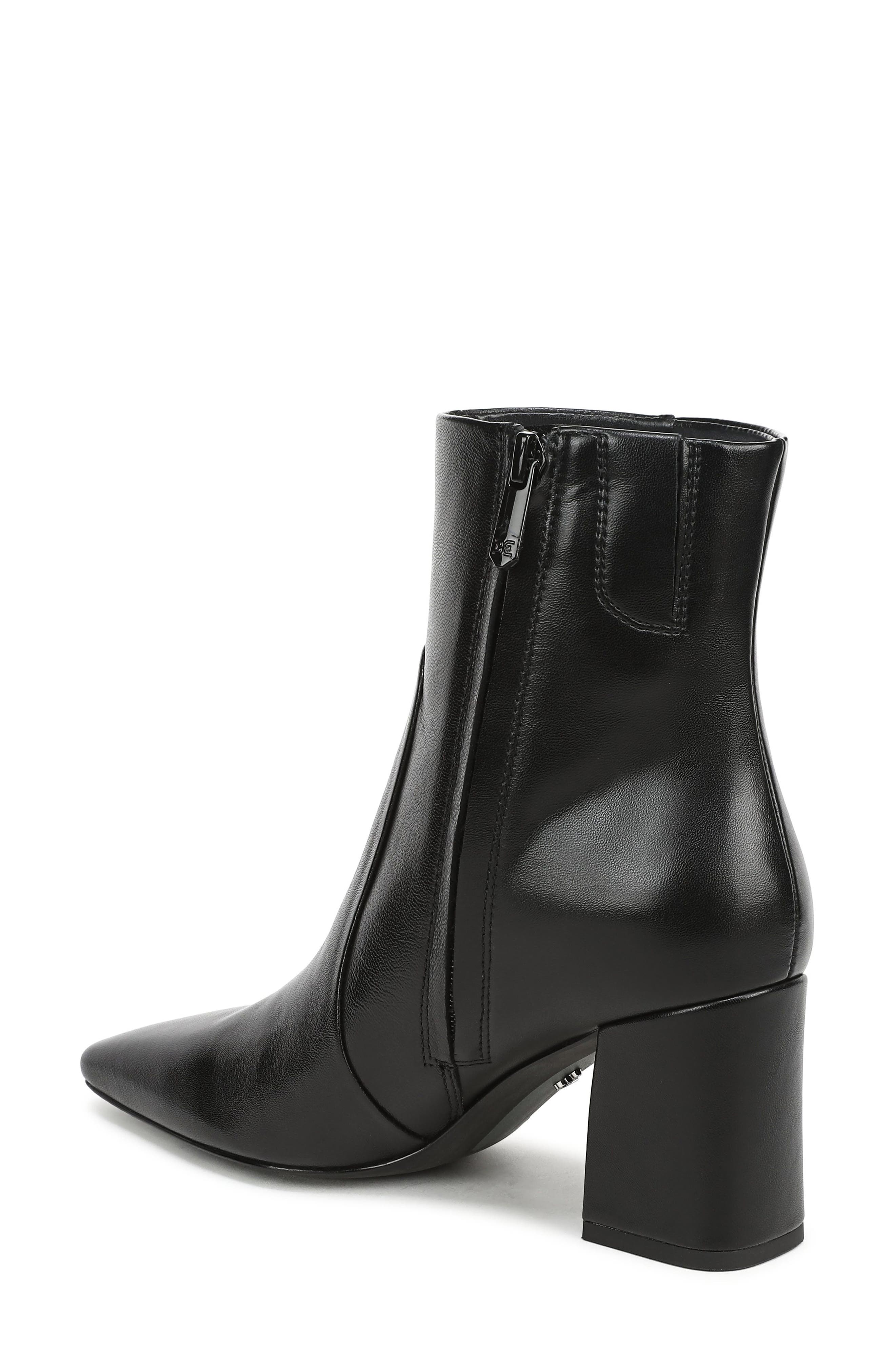 Scottie Block Heel Bootie, Alternate, color, BLACK LEATHER