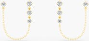 Everlee Starlight Double Piercing Lab Diamond Studs in 14K Gold